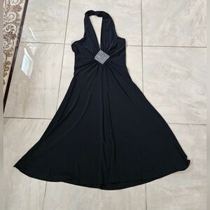 Forever 21 Vintage Elegant Black Halter Dress Size S